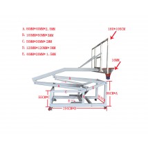 Баскетбольная мобильная стойка DFC STAND72G 180x105CM стекло