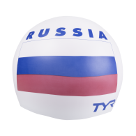 Шапочка для плавания Russia Silicone Swim Cap, силикон, LCSRUS/100, белый